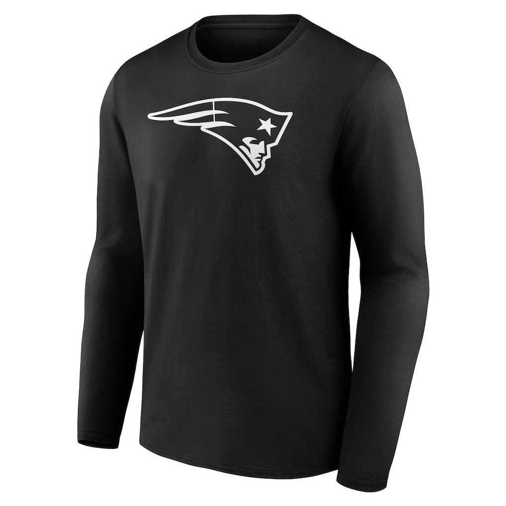 New England Patriots Personalized Name & Number Monochrome Long Sleeve T-Shirt Black - NFL
