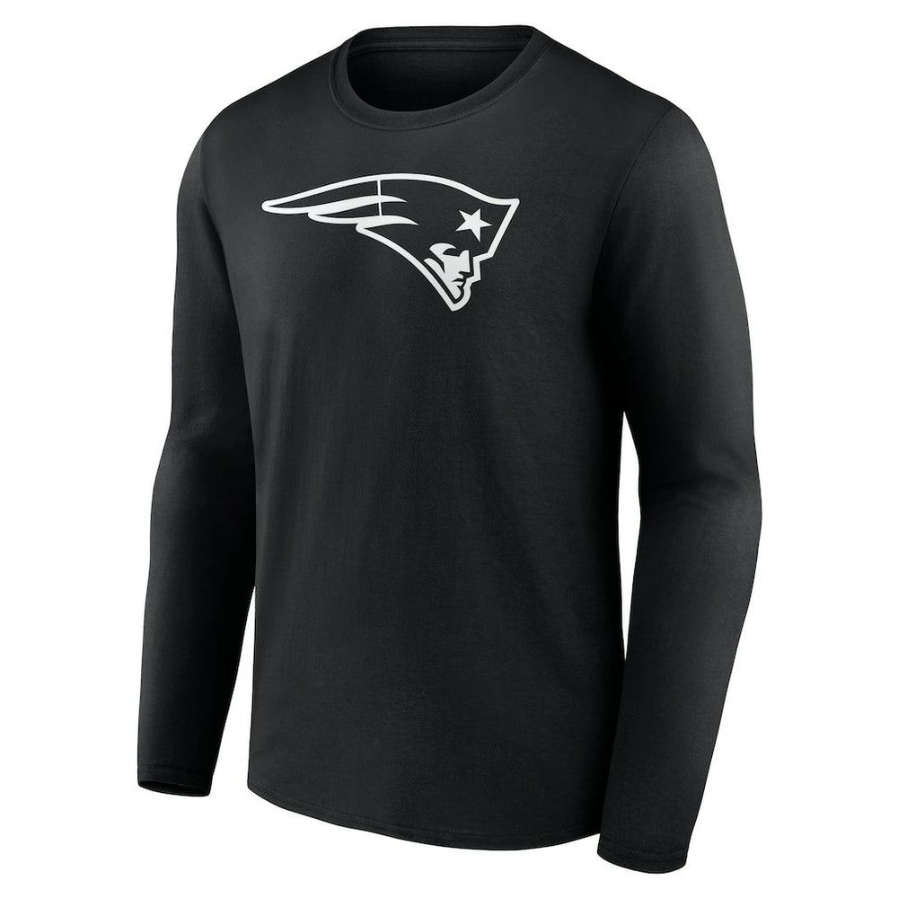 New England Patriots Personalized Name & Number Monochrome Long Sleeve T-Shirt Black - NFL