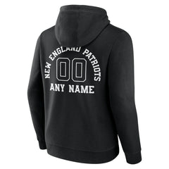 New England Patriots Personalized Name & Number Pullover Hoodie Black - NFL