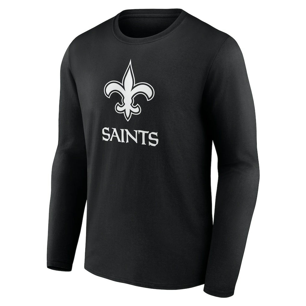 New Orleans Saints Personalized Name & Number Monochrome Long Sleeve T-Shirt Black - NFL