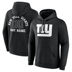 New York Giants Personalized Name & Number Pullover Hoodie Black - NFL