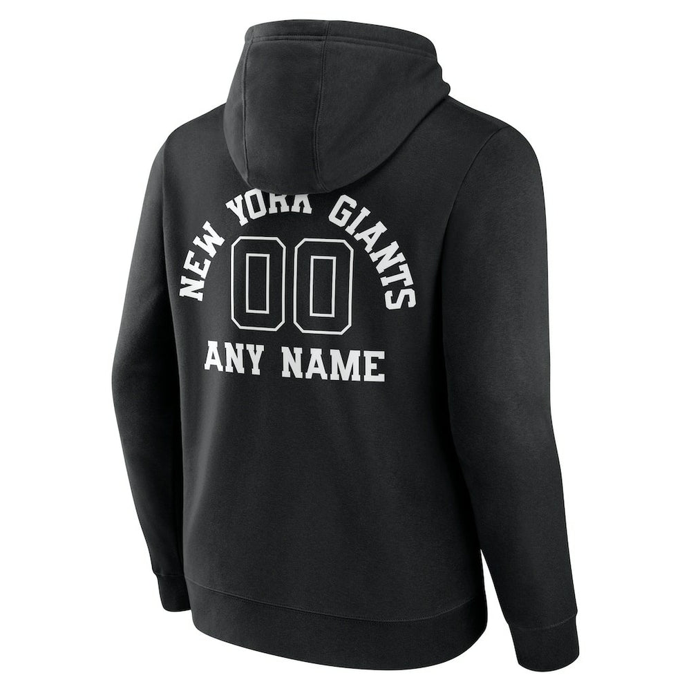 New York Giants Personalized Name & Number Pullover Hoodie Black - NFL