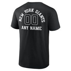 New York Giants Personalized Name & Number Monochrome T-Shirt Black - NFL