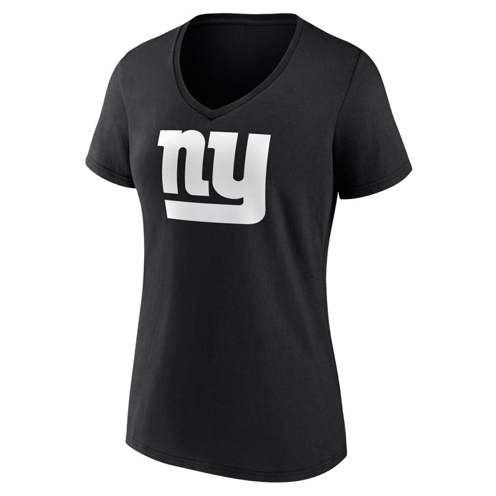 New York Giants Women's Personalized Name & Number Monochrome V-Neck T-Shirt Black - NFL