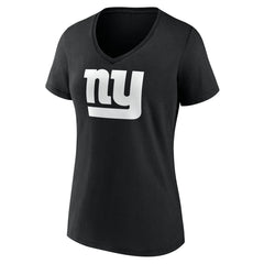 New York Giants Women's Personalized Name & Number Monochrome V-Neck T-Shirt Black - NFL