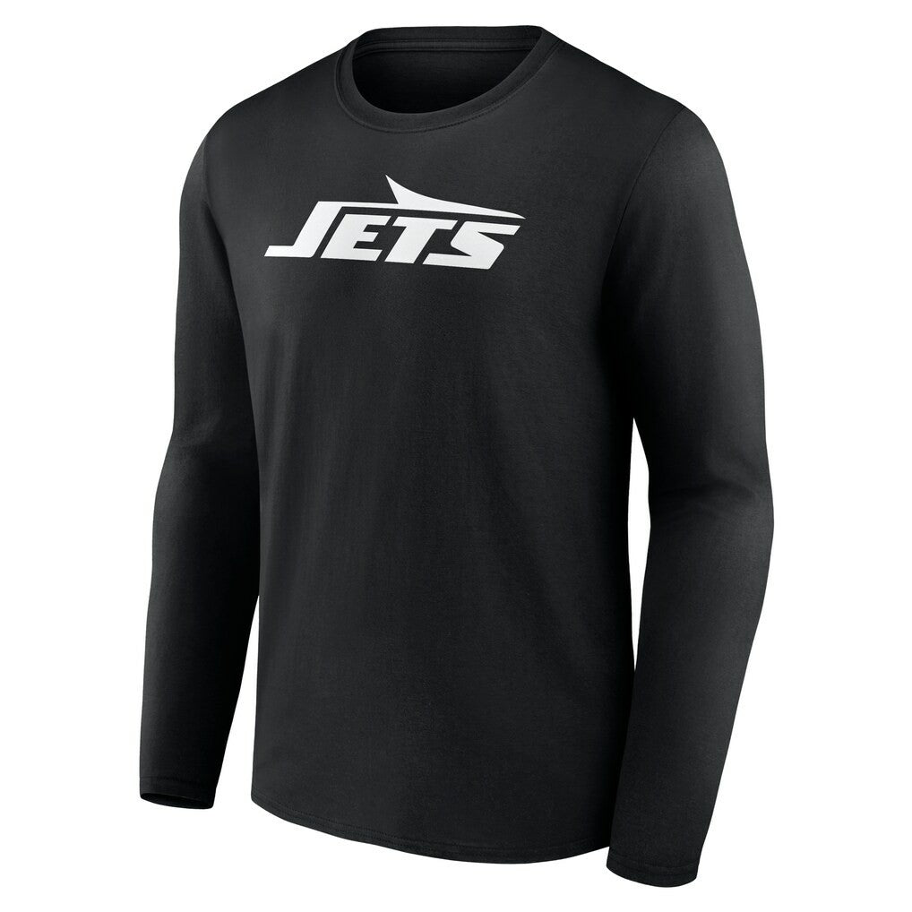 New York Jets Personalized Name & Number Monochrome Long Sleeve T-Shirt Black - NFL