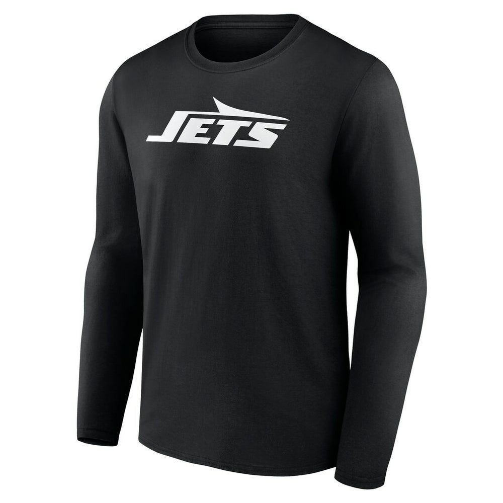 New York Jets Personalized Name & Number Monochrome Long Sleeve T-Shirt Black - NFL