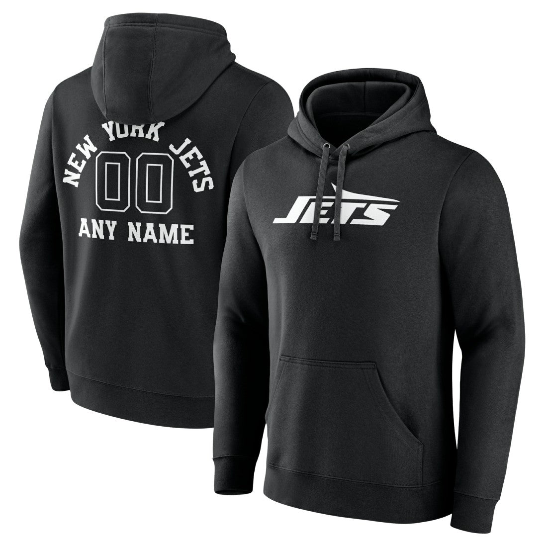 New York Jets Personalized Name & Number Pullover Hoodie Black - NFL