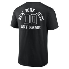 New York Jets Personalized Name & Number Monochrome T-Shirt Black - NFL