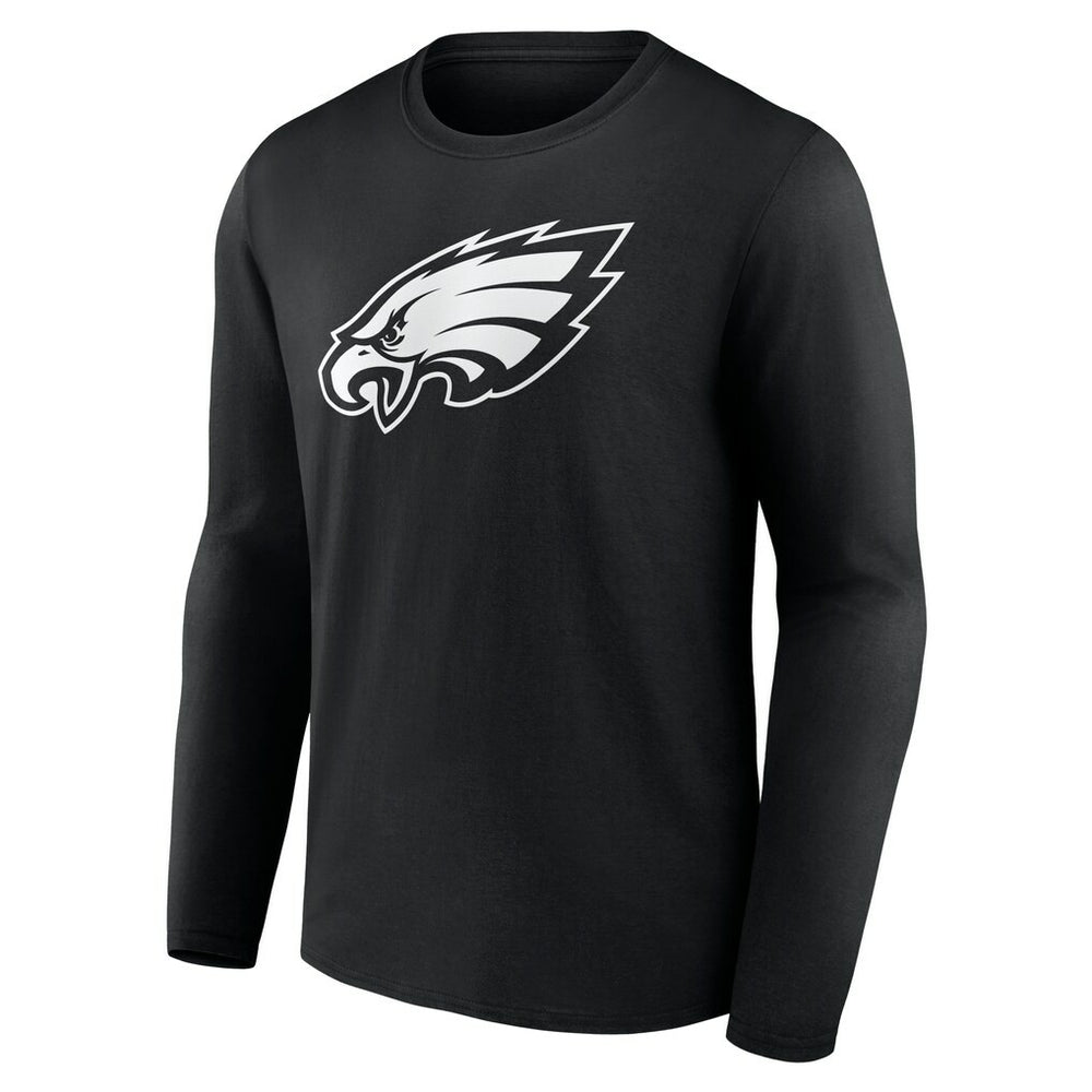 Philadelphia Eagles Personalized Name & Number Monochrome Long Sleeve T-Shirt Black - NFL