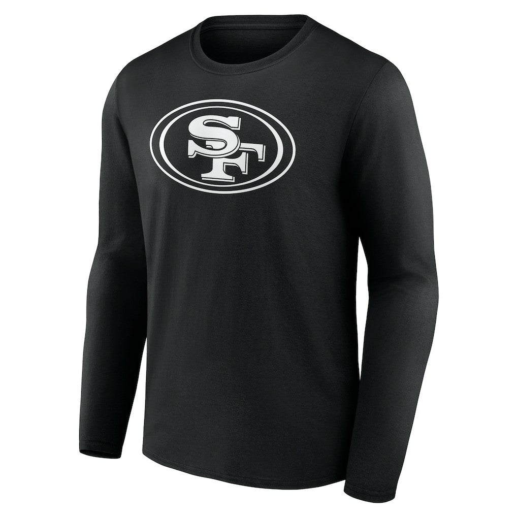 San Francisco 49ers Personalized Name & Number Monochrome Long Sleeve T-Shirt Black - NFL