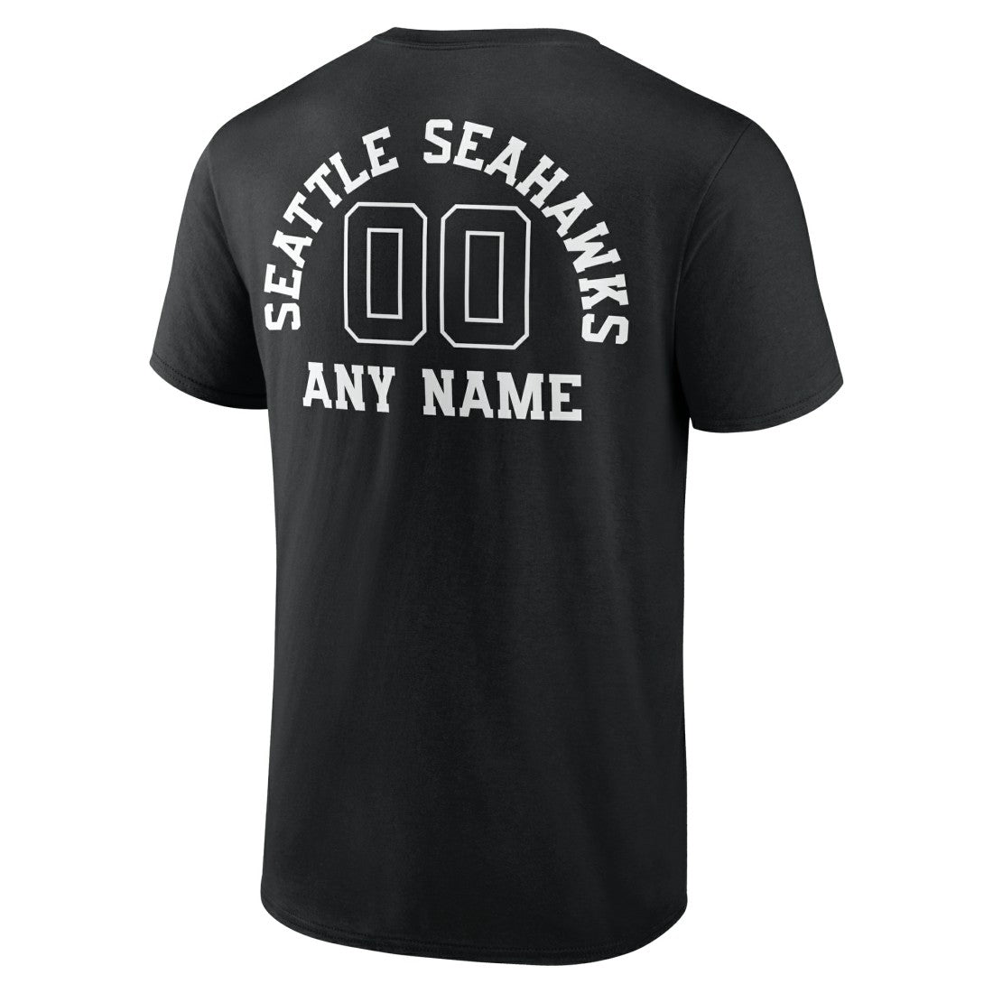 Seattle Seahawks Personalized Name & Number Monochrome T-Shirt Black - NFL