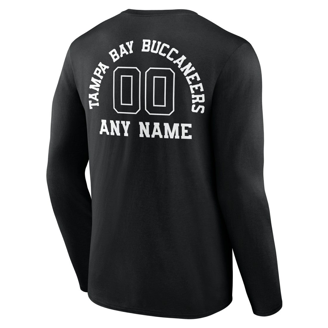 Tampa Bay Buccaneers Personalized Name & Number Monochrome Long Sleeve T-Shirt Black - NFL