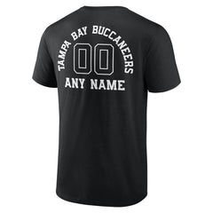 Tampa Bay Buccaneers Personalized Name & Number Monochrome T-Shirt Black - NFL