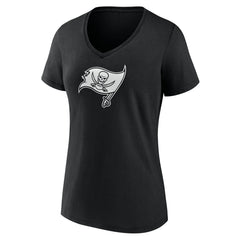 Tampa Bay Buccaneers Women's Personalized Name & Number Monochrome V-Neck T-Shirt Black - NFL