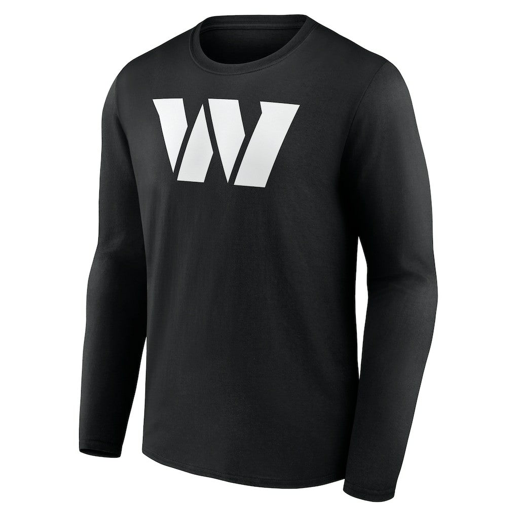 Washington Commanders Personalized Name & Number Monochrome Long Sleeve T-Shirt Black - NFL