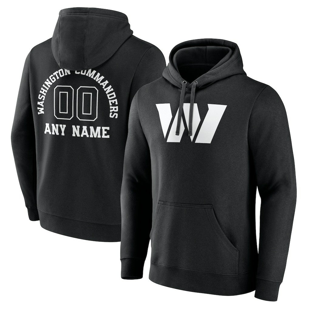 Washington Commanders Personalized Name & Number Pullover Hoodie Black - NFL