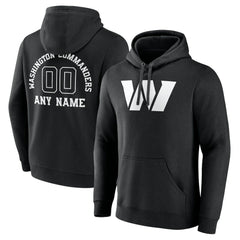 Washington Commanders Personalized Name & Number Pullover Hoodie Black - NFL
