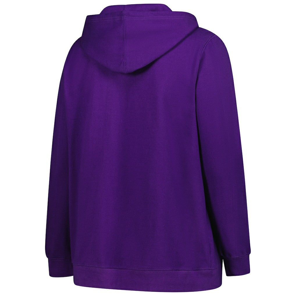 Minnesota Vikings Women's Plus Size V-Neck Pullover Hoodie Purple - Fanatics