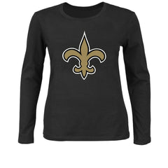 New Orleans Saints Women's Plus Size Long Sleeve T-Shirt Black - Fanatics