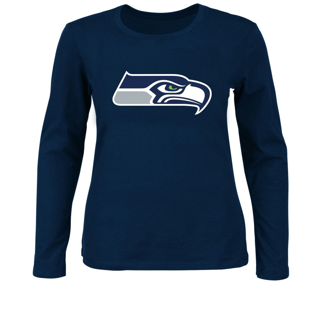Seattle Seahawks Women's Plus Size Long Sleeve T-Shirt College Navy - Fanatics