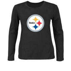Pittsburgh Steelers Women's Plus Size Long Sleeve T-Shirt Black - Fanatics