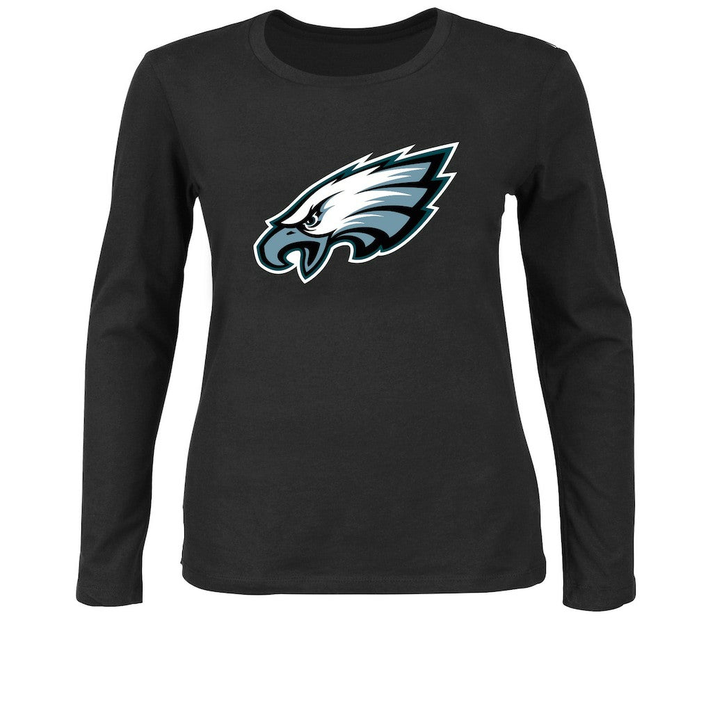 Philadelphia Eagles Women's Plus Size Long Sleeve T-Shirt Black - Fanatics