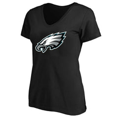 Philadelphia Eagles Women's Plus Size V-Neck T-Shirt Black - Fanatics