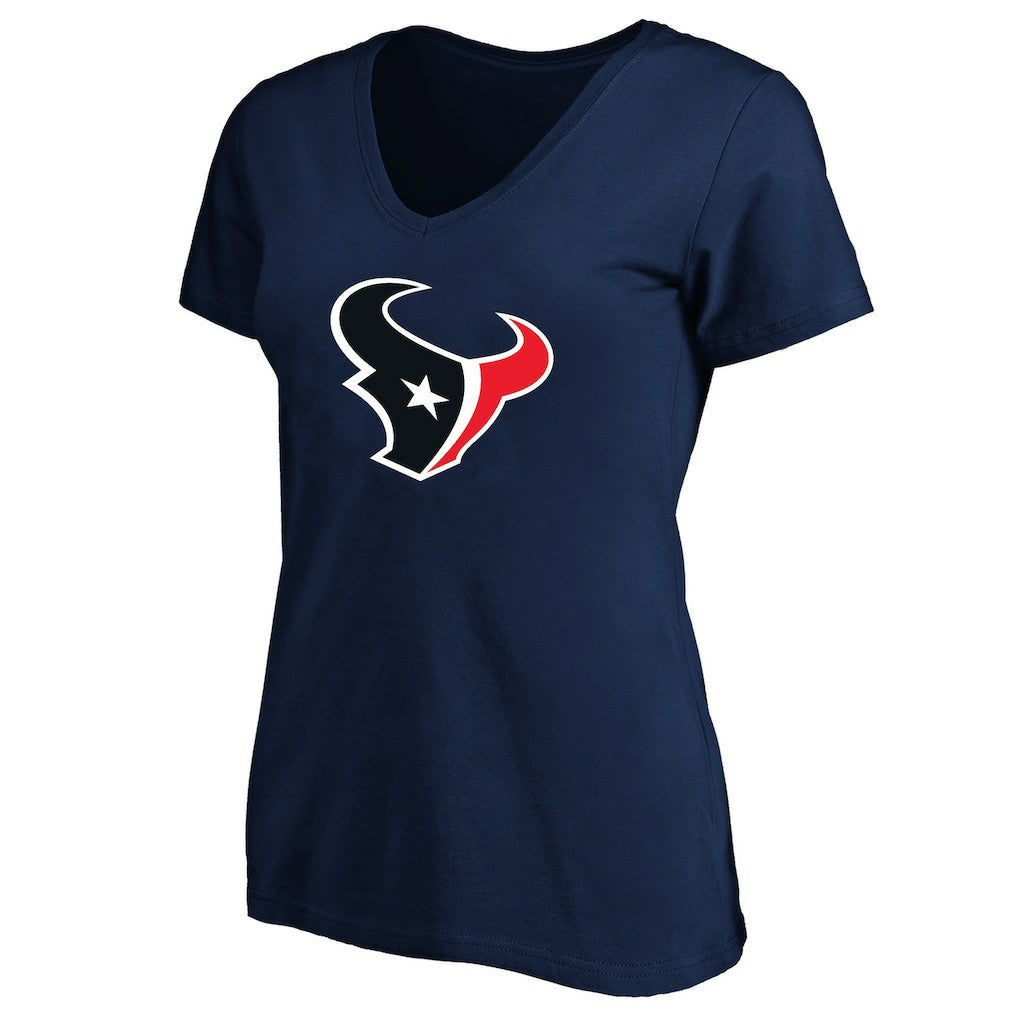 Houston Texans Women's Plus Size V-Neck T-Shirt Navy - Fanatics