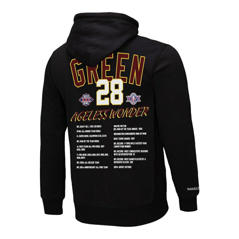 Darrell Green Washington Commanders Ageless Wonder Pullover Hoodie Black - Mitchell & Ness