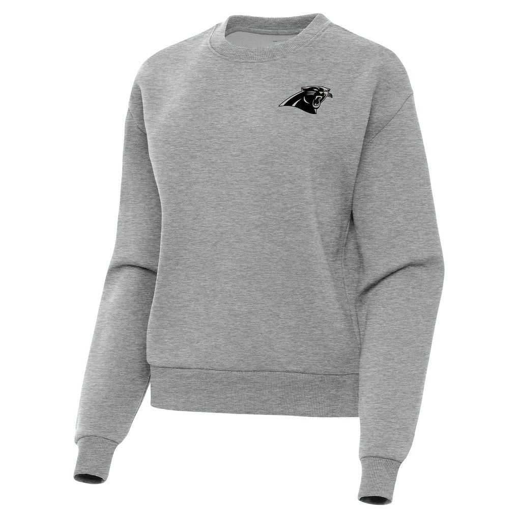 Carolina Panthers Antigua Women's Victory Pullover Sweatshirt Heather Gray - NFL