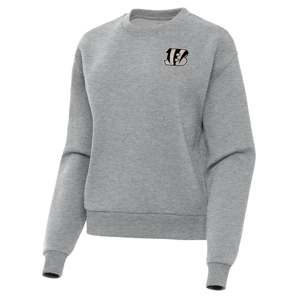 Cincinnati Bengals Antigua Women's Victory Pullover Sweatshirt Heather Gray - NFL