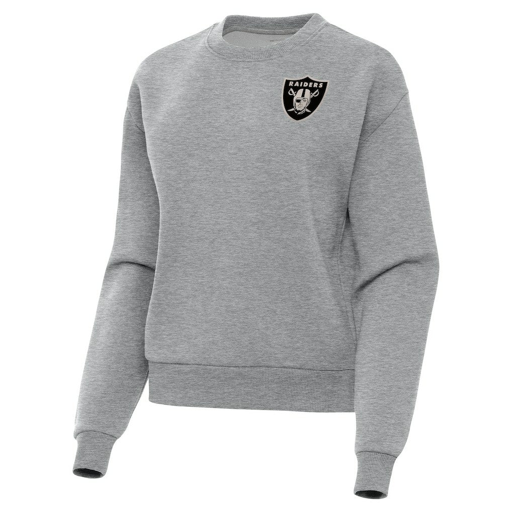 Las Vegas Raiders Antigua Women's Victory Pullover Sweatshirt Heather Gray - NFL