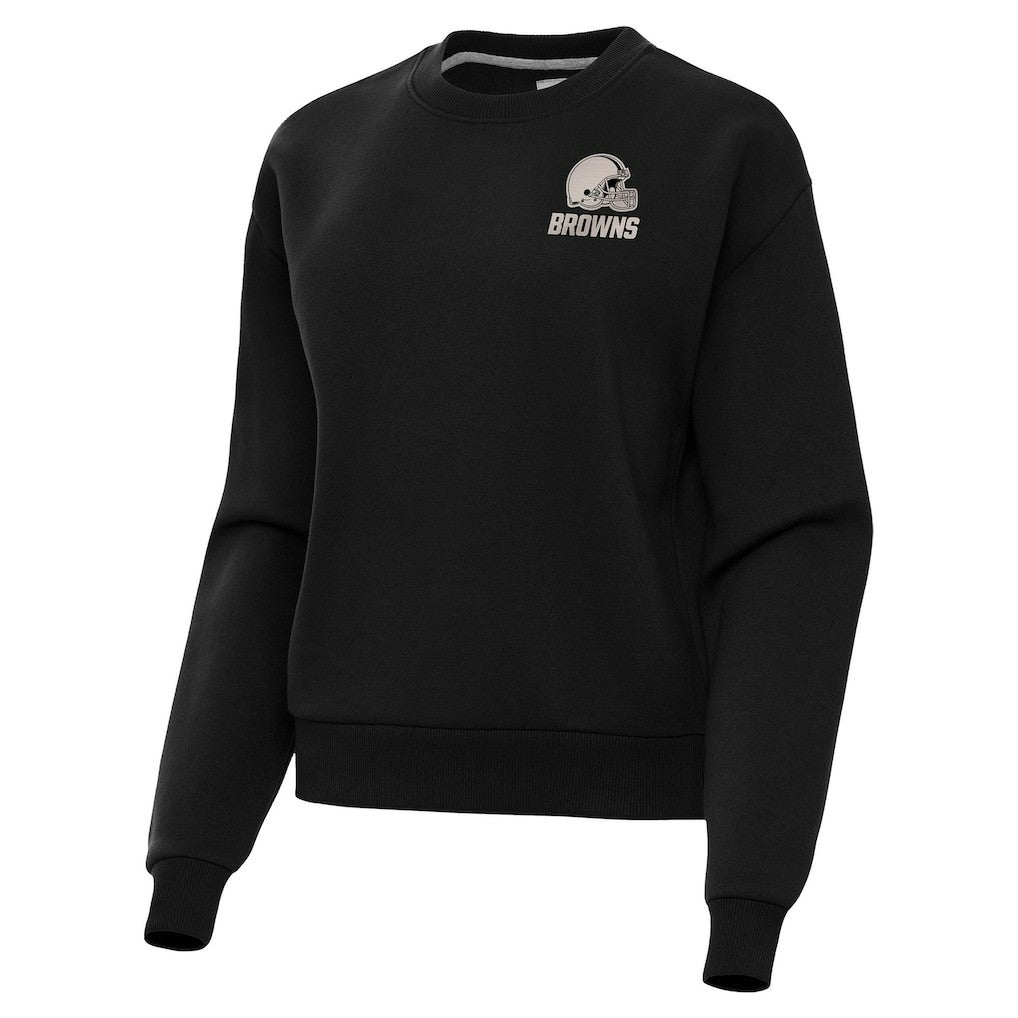 Cleveland Browns Antigua Women's Victory Pullover Sweatshirt Black - NFL