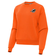 Miami Dolphins Antigua Women's Victory Pullover Sweatshirt Orange - NFL