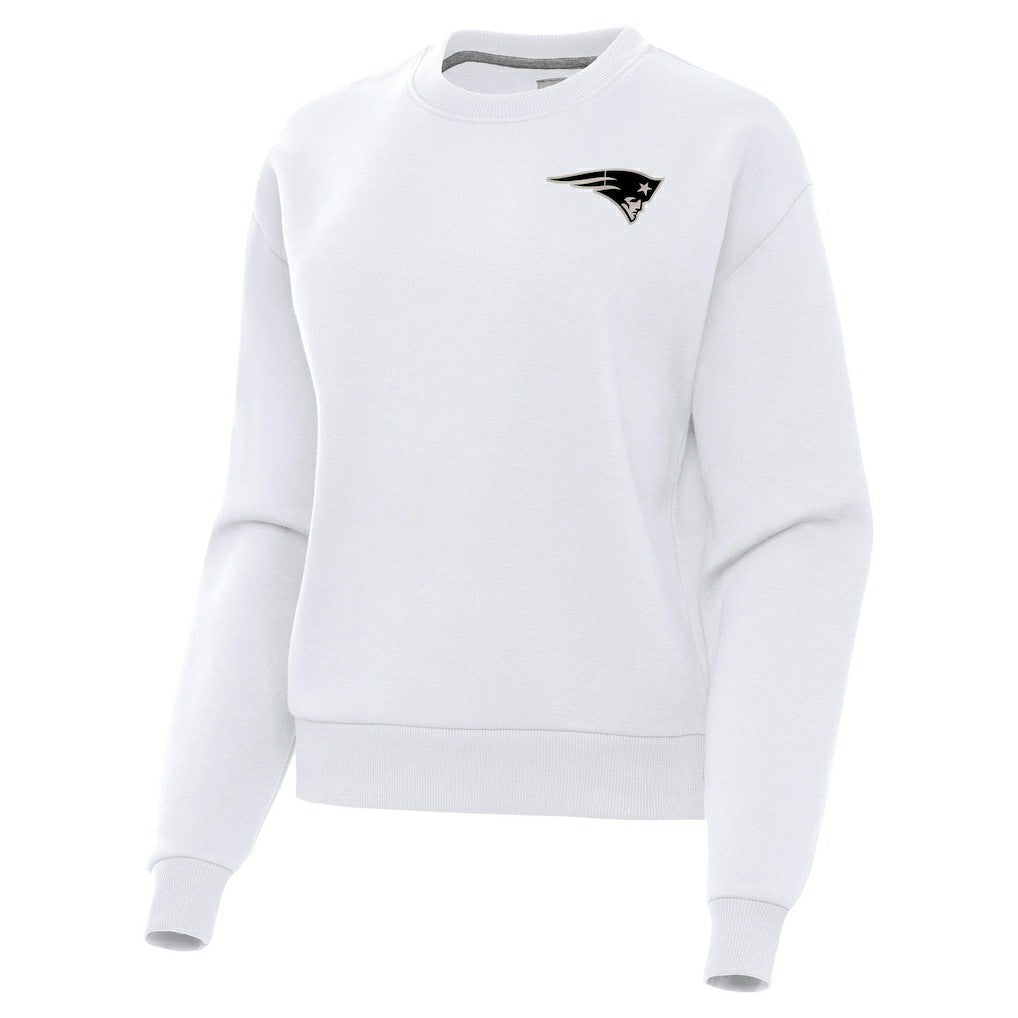 New England Patriots Antigua Women's Victory Pullover Sweatshirt White - NFL