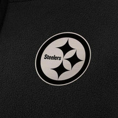Pittsburgh Steelers Antigua Women's Brushed Carbon Figure Half-Zip Pullover Sweatshirt – Black - NFL