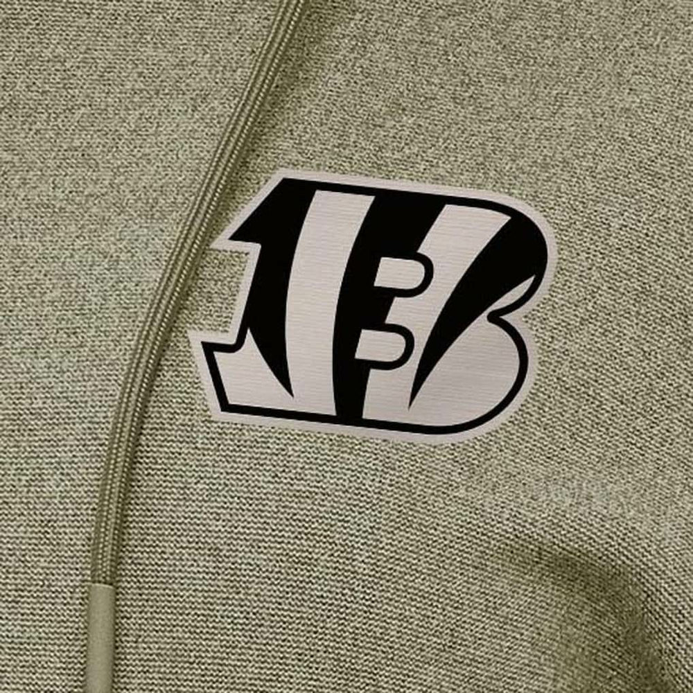 Cincinnati Bengals Antigua Women's Justice Pullover Hoodie Olive - NFL