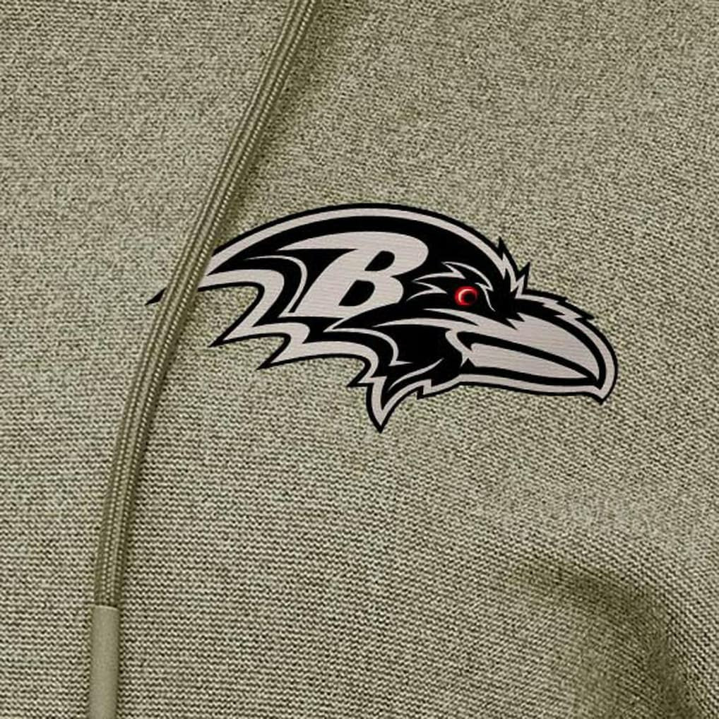 Baltimore Ravens Antigua Women's Justice Pullover Hoodie Olive - NFL