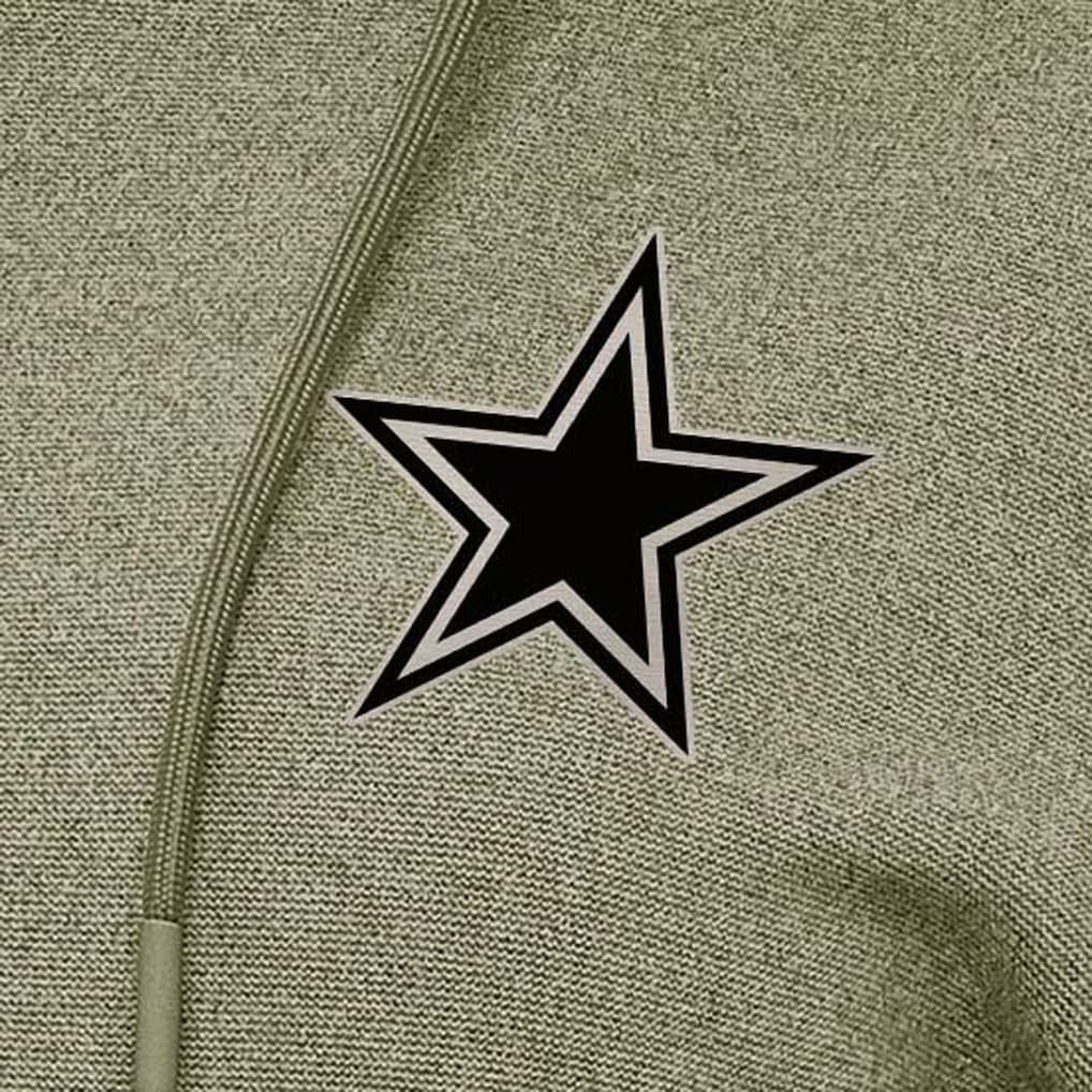 Dallas Cowboys Antigua Women's Justice Pullover Hoodie Olive - NFL