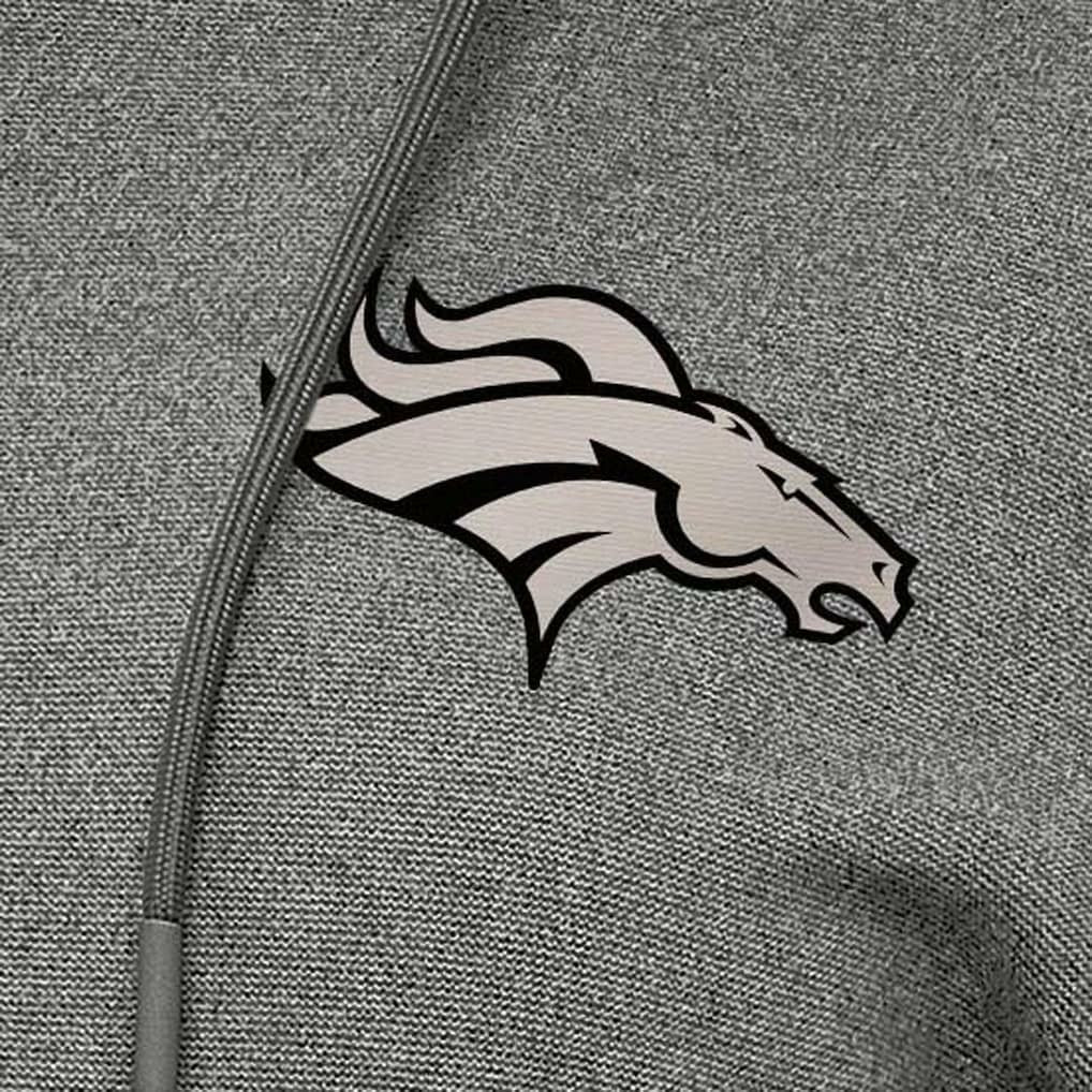 Denver Broncos Antigua Women's Justice Pullover Hoodie Heather Black - NFL