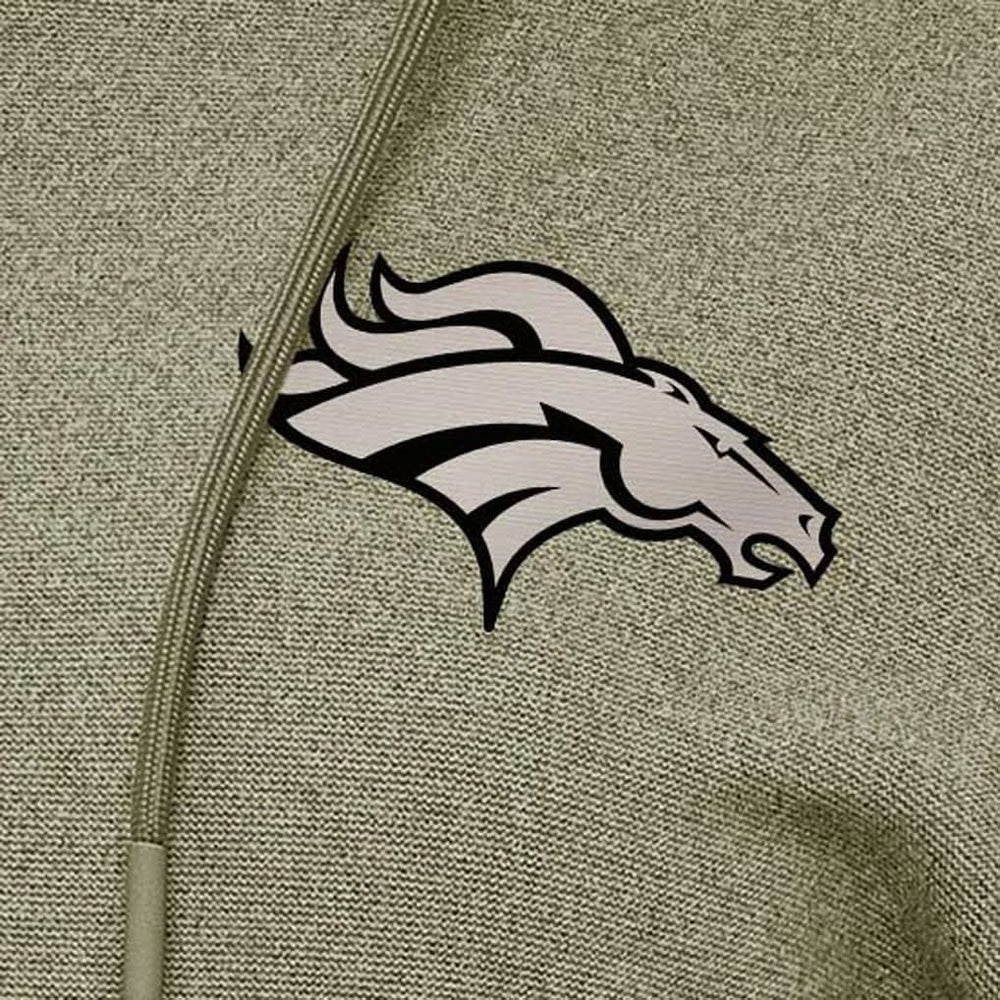 Denver Broncos Antigua Women's Justice Pullover Hoodie Olive - NFL