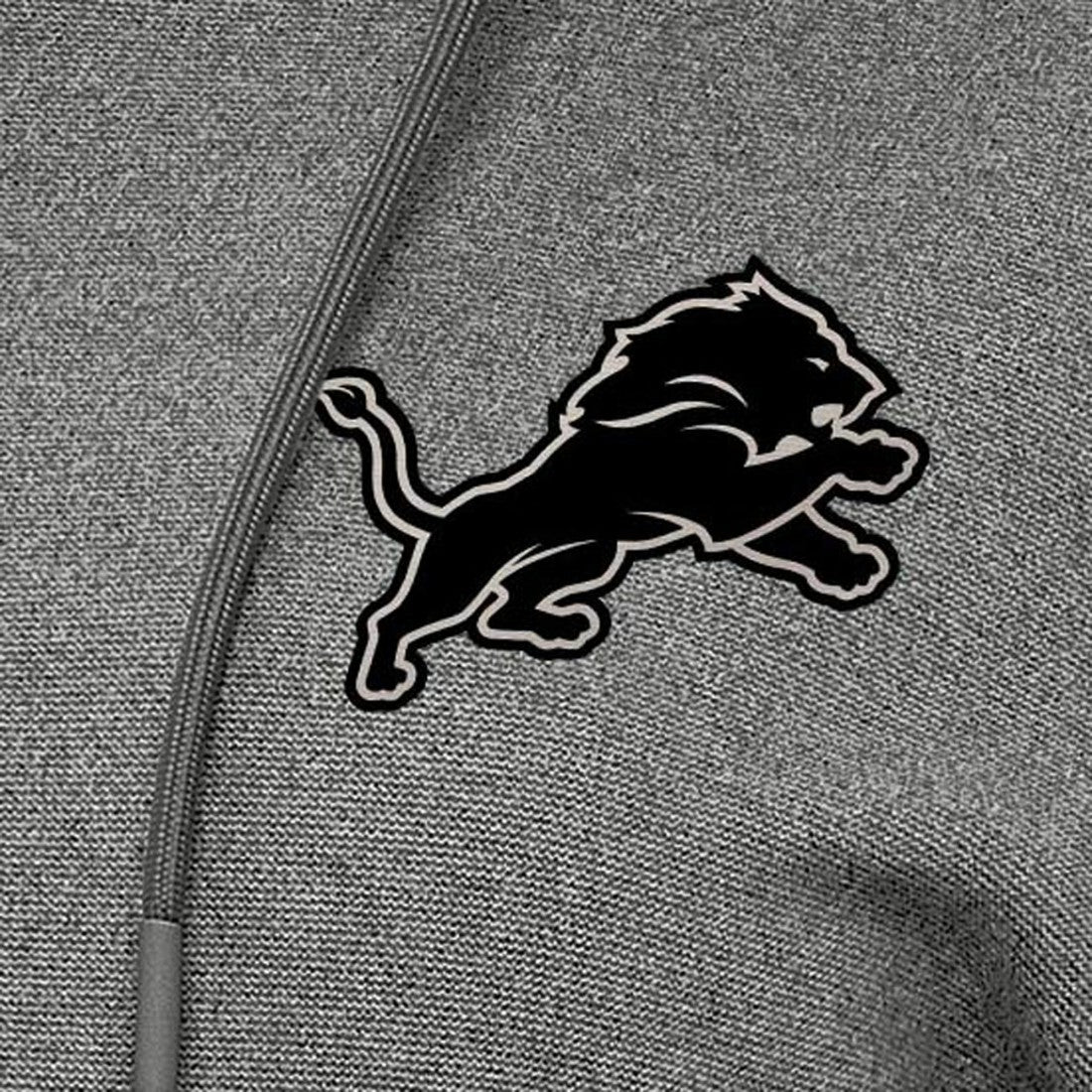 Detroit Lions Antigua Women's Justice Pullover Hoodie Heather Black - NFL