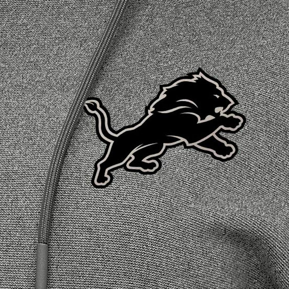 Detroit Lions Antigua Women's Justice Pullover Hoodie Heather Black - NFL