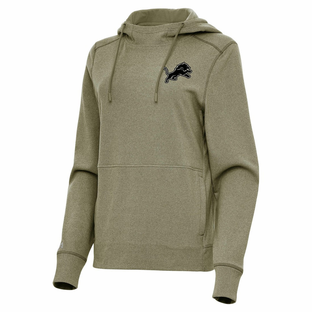 Detroit Lions Antigua Women's Justice Pullover Hoodie Olive - NFL