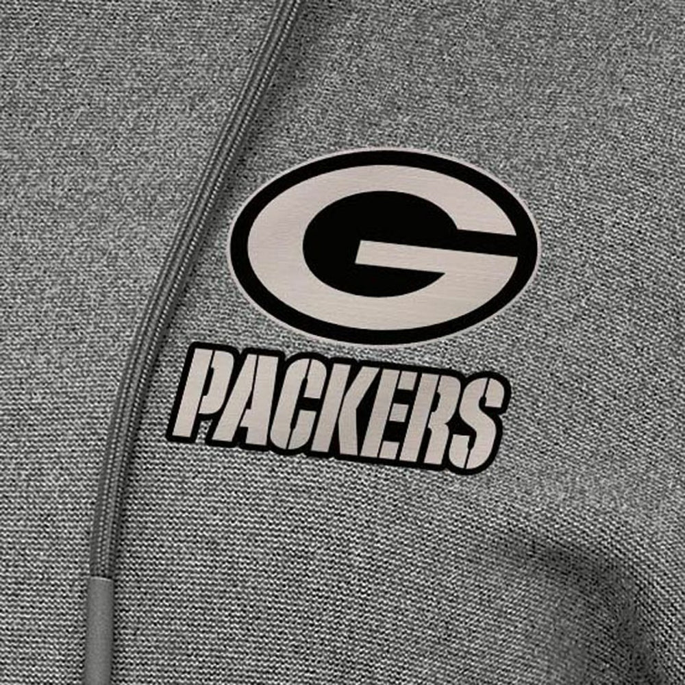 Green Bay Packers Antigua Women's Justice Pullover Hoodie Heather Black - NFL