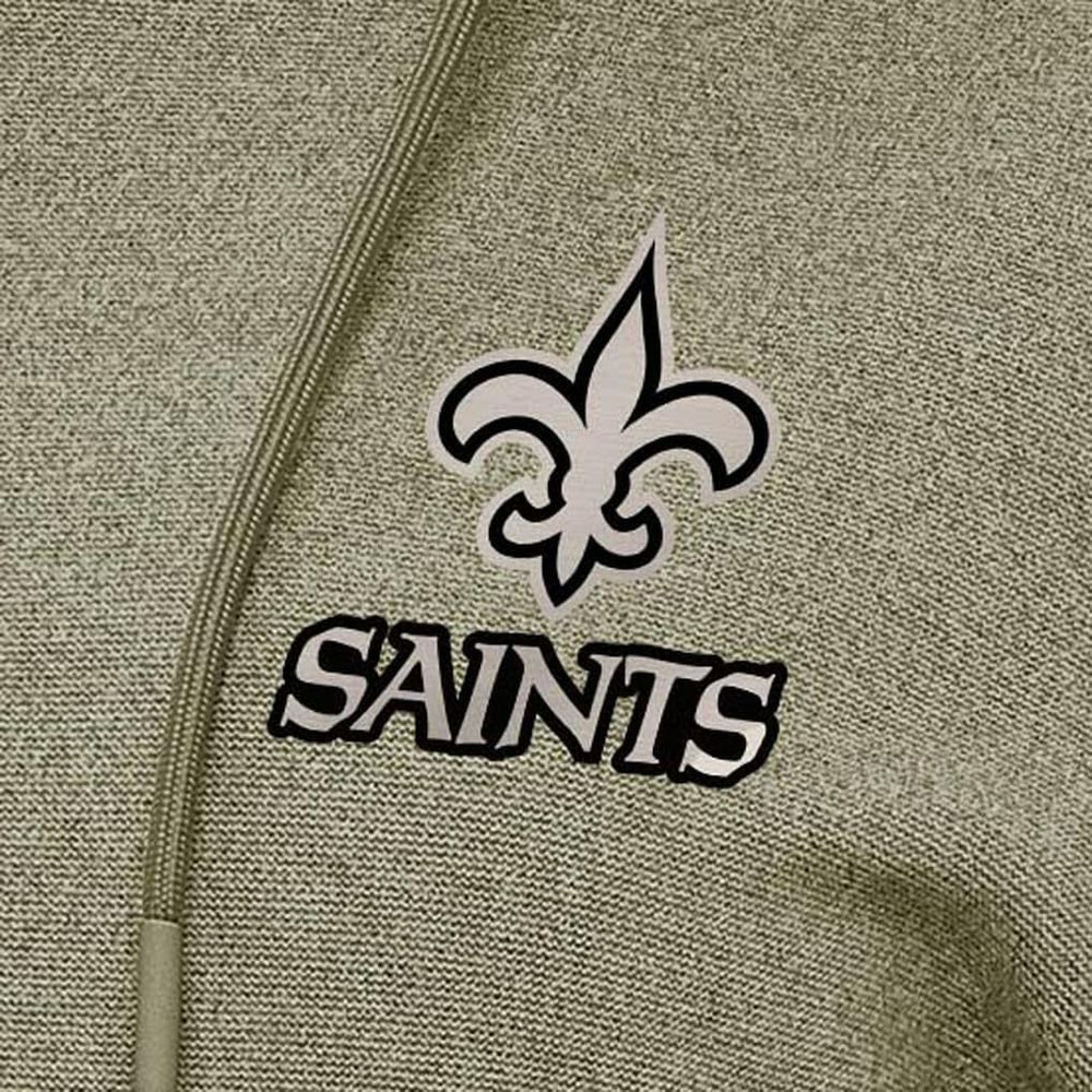 New Orleans Saints Antigua Women's Justice Pullover Hoodie Olive - NFL