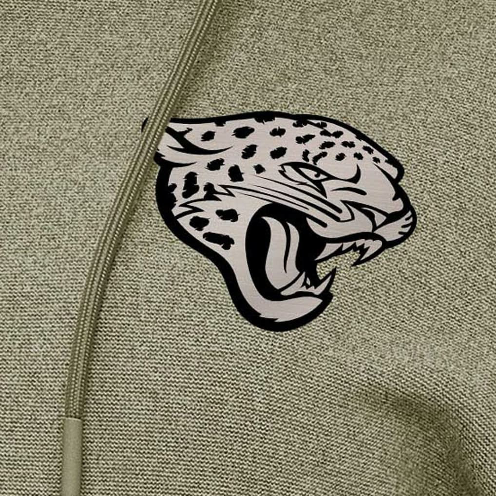 Jacksonville Jaguars Antigua Women's Justice Pullover Hoodie Olive - NFL