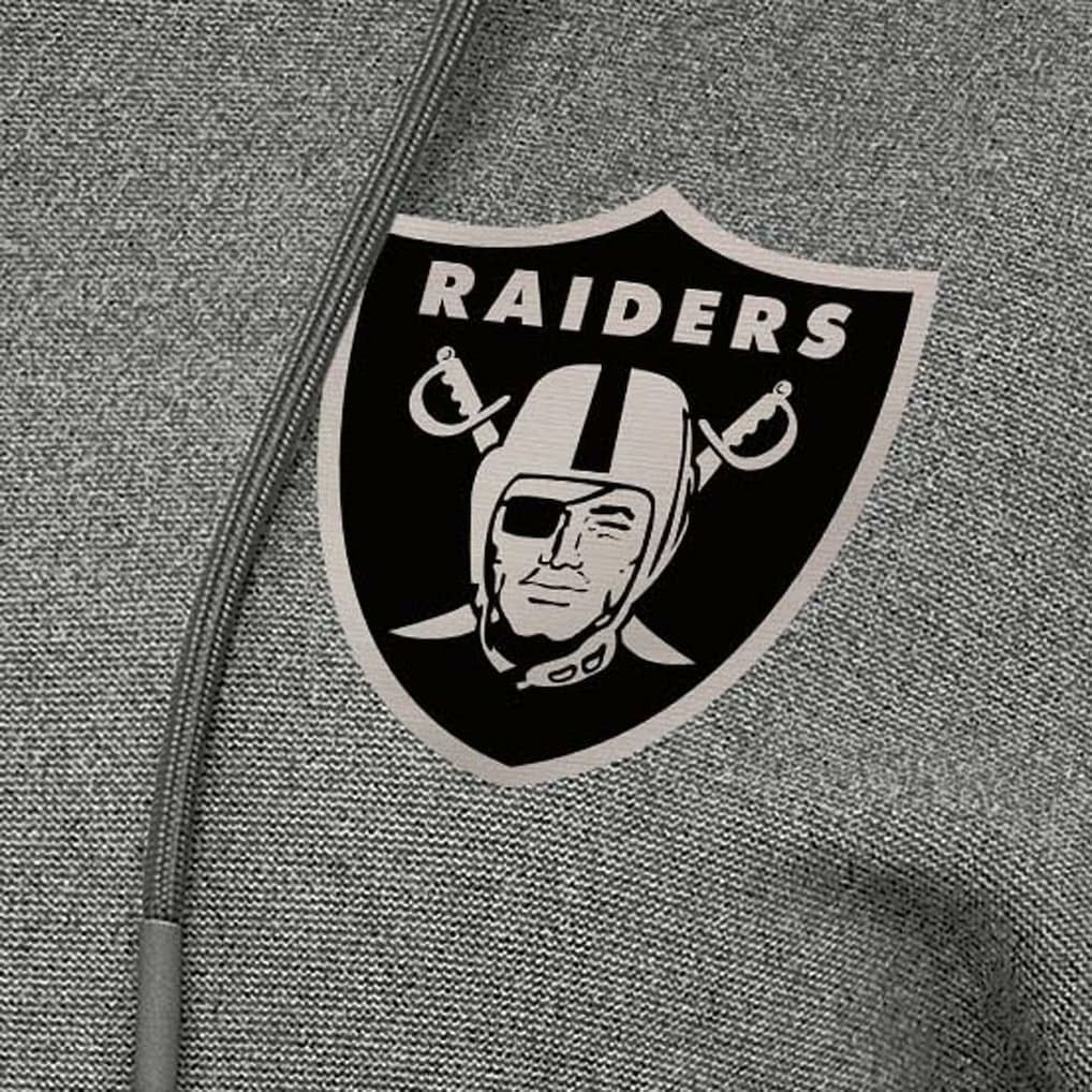 Las Vegas Raiders Antigua Women's Justice Pullover Hoodie Heather Black - NFL