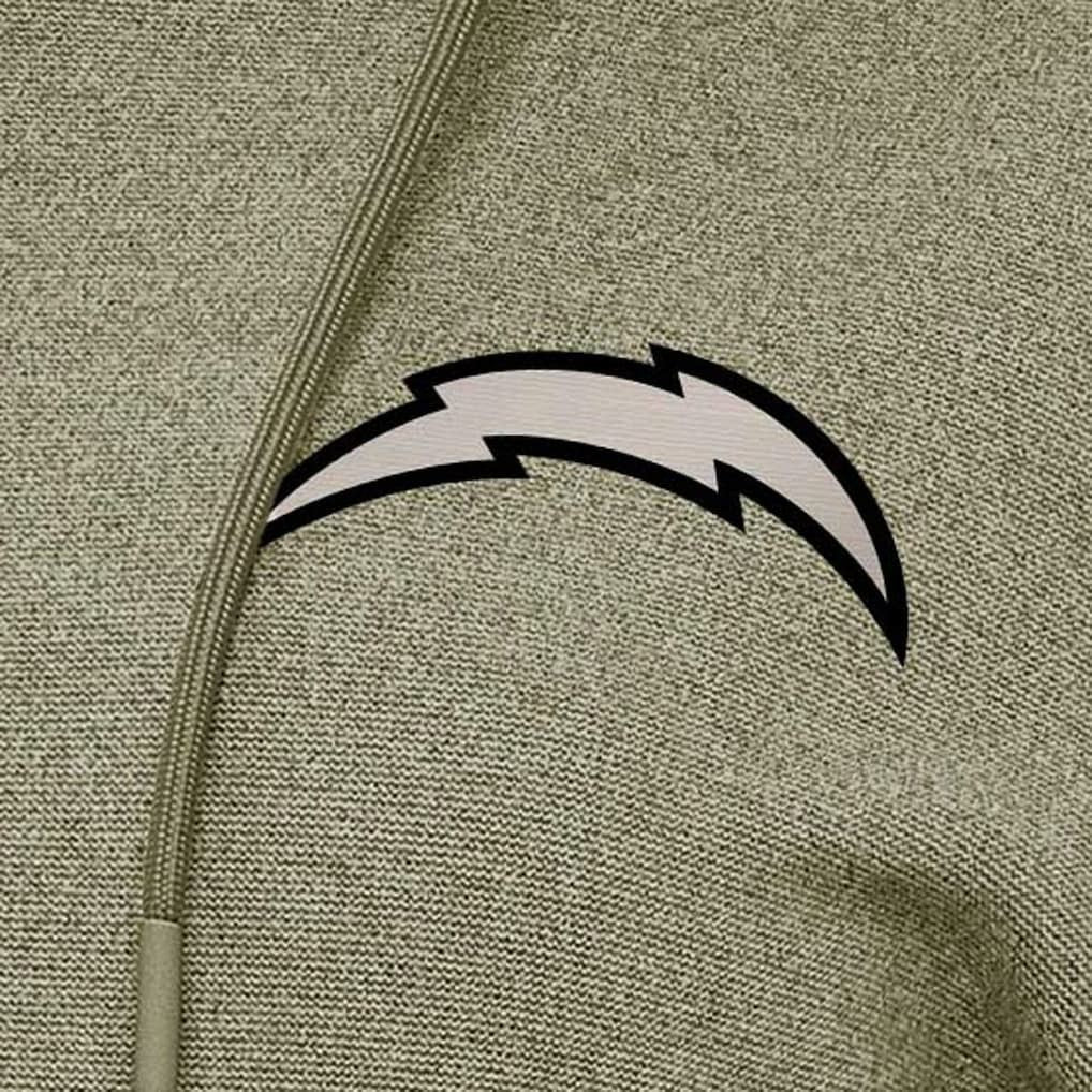 Los Angeles Chargers Antigua Women's Justice Pullover Hoodie Olive - NFL